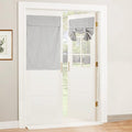 RYB HOME Natural Linen Textured French Door Window Curtains 100% Blackout | by RYBHOME