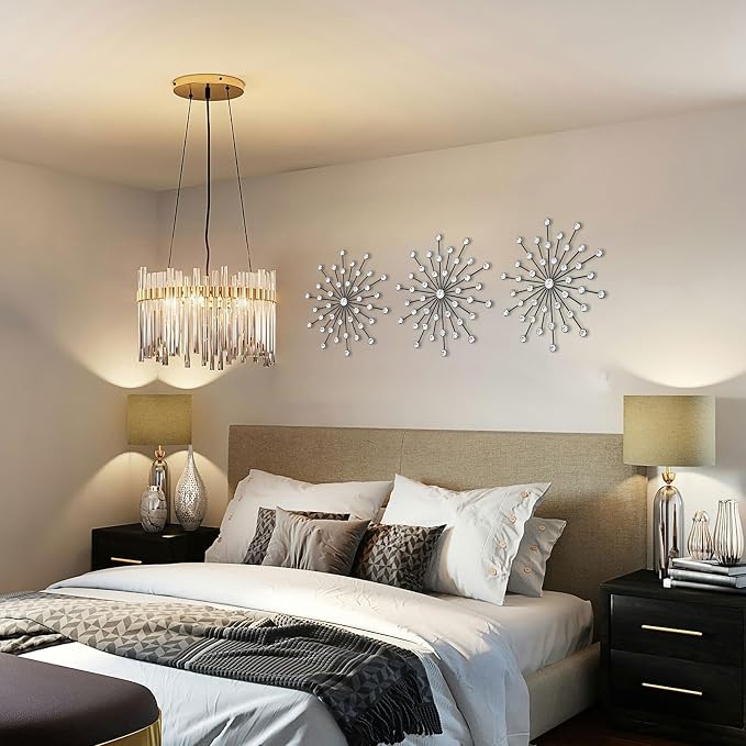 ZEXUIRU 3 Set Black Starburst Wall Art - Image 6