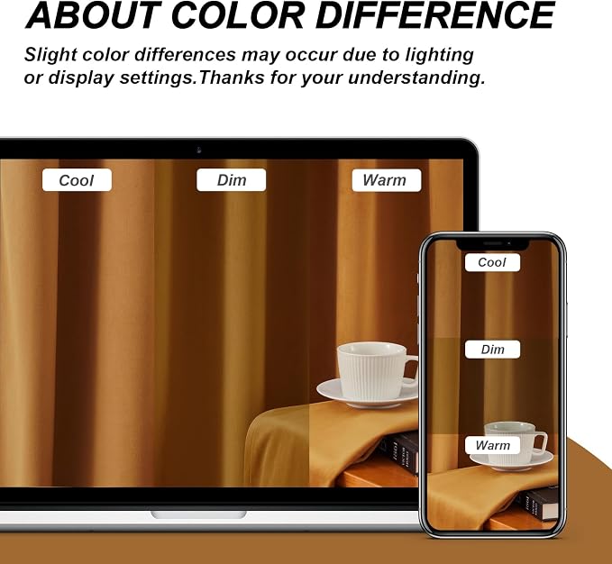 Gold Brown Velvet Blackout Curtains 108 inches Long - Image 8