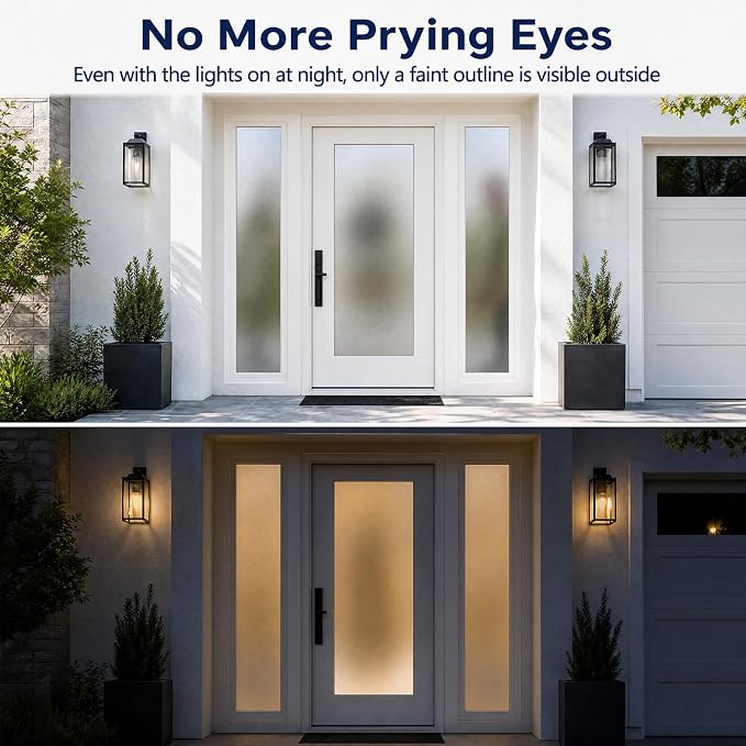 Frosted Window Privacy Film Static Cling Glass Film 35.4" x 6.5' | No Glue - Image 7