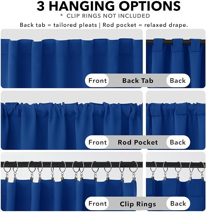 Deconovo Blackout Curtains for Bedroom, Living Room Curtains 84 Inches Long | - Image 2