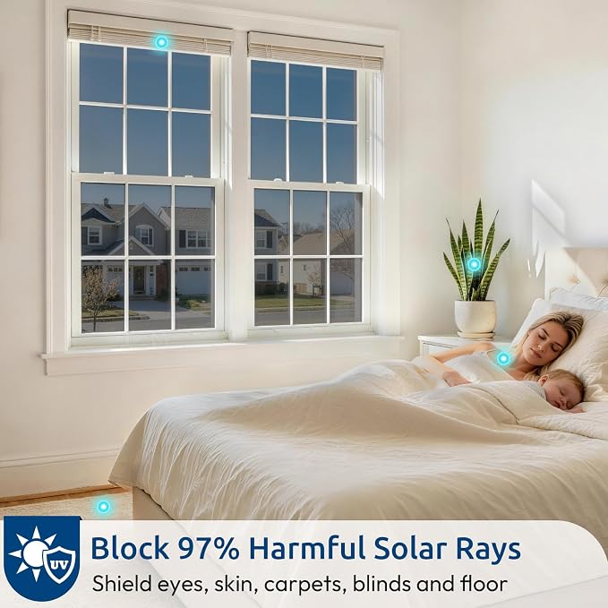 rabbitgoo Window Privacy Film One Way, 23.6" x 118.1", Heat Sun Blocking Anti - Image 4