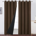 100% Blackout Curtains 52 x 95 Inch/Chocolate Curtains 2 Panels by Lemomo