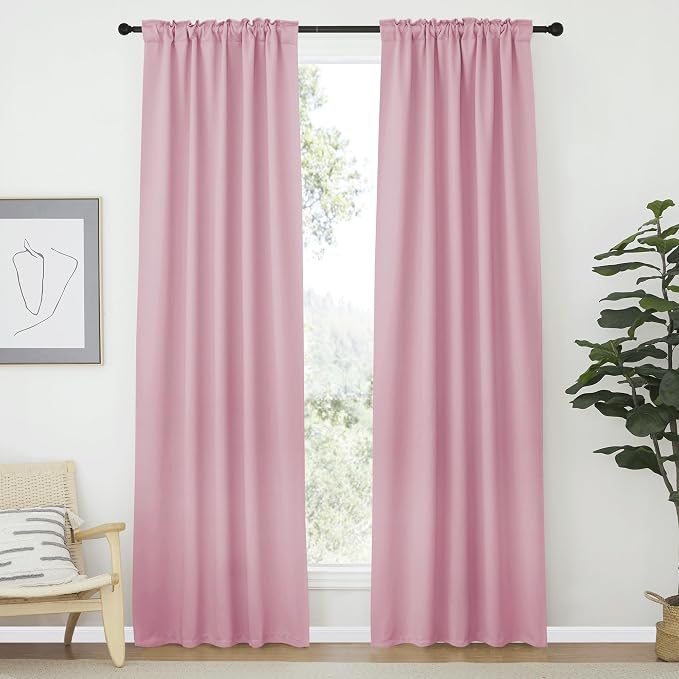 NICETOWN Short Curtain Blackout Panels Window Draperies - Image 2