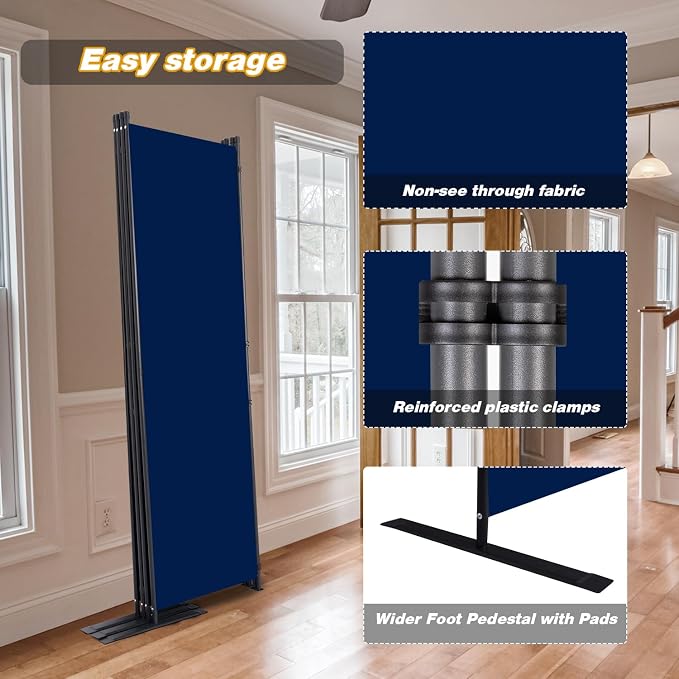 Room Divider, 4 Panel Folding Privacy Screens - Image 4