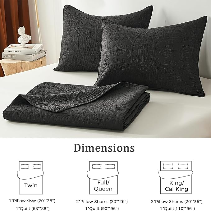 akkialla King Quilt Bedding Set, Lightweight Soft Bedspread Coverlet, Modern - Image 5