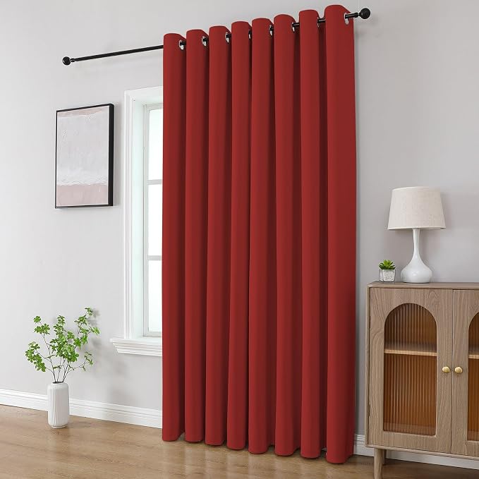 CUCRAF Red Blackout Curtains 72 inch Length 2 Panels Set, Room Darkening Drapes - Image 8