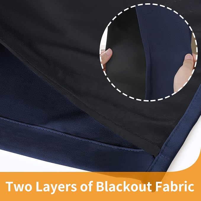 YoungsTex 100% Blackout Curtains 48 Inches Long - Image 6