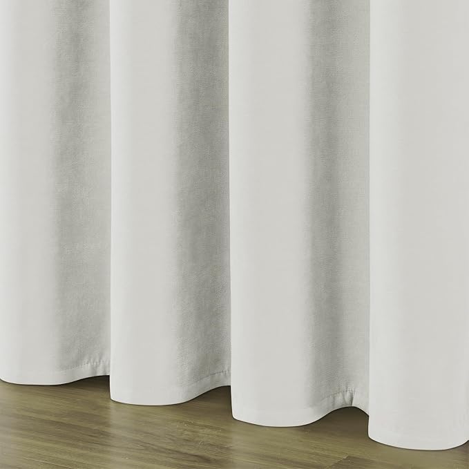 Joydeco Velvet Blackout Curtains Black Out Curtain 90 Inch Drapes | - Image 6