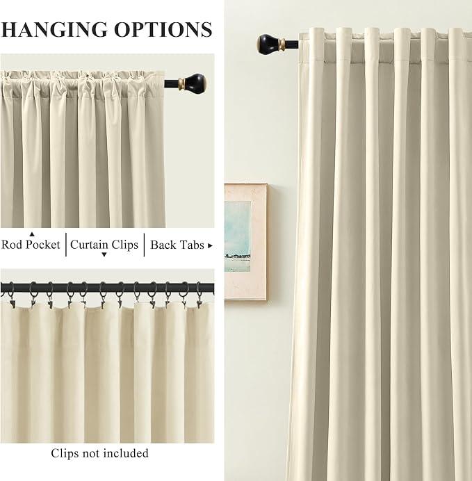 Light Filtering Ivory Velvet Curtains 84 Inches - Image 5