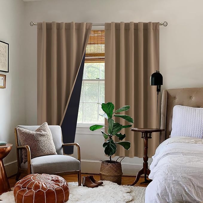 BGment 100% Room Darkening Thermal Insulated Blackout Curtains 72 Inches Long - Image 9