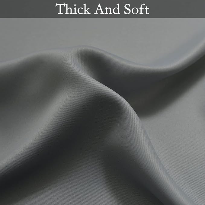 SimpleHome Ombre Curtains Grey to Grey White - Image 8