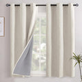 YoungsTex Natural Linen Blackout Curtains 40 Inches Long by YoungsTex