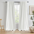 Natural Blackout Curtains 100 Inch Length 2 Panels, Boho Farmhouse Window by KEQIAOSUOCAI