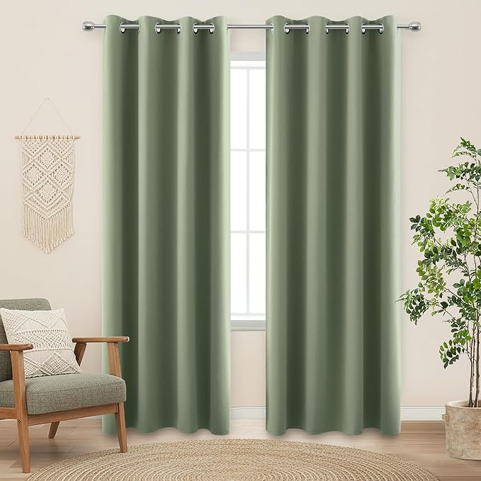 KOUFALL Extra Long Curtains Blackout Unique 92 Inch, Floor Length Custom Window by KOUFALL