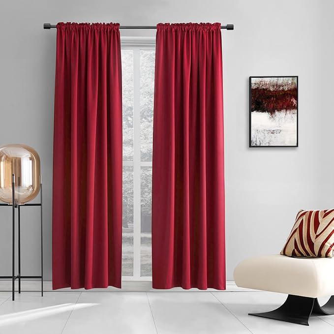 Backdrop 5FT x 8FT Curtains for Parties-Home Decoration Thermal Insulated Rod by DONREN
