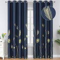 Navy Blue Blackout Curtains for Living Room 84 Inch Length 2 Panels Set by ESTELARTEXTILER