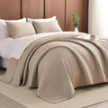 Lady Ann Cal King Bedspreads Set 118“x106”, Linen Feel King Size Quilt Set by LadyAnn