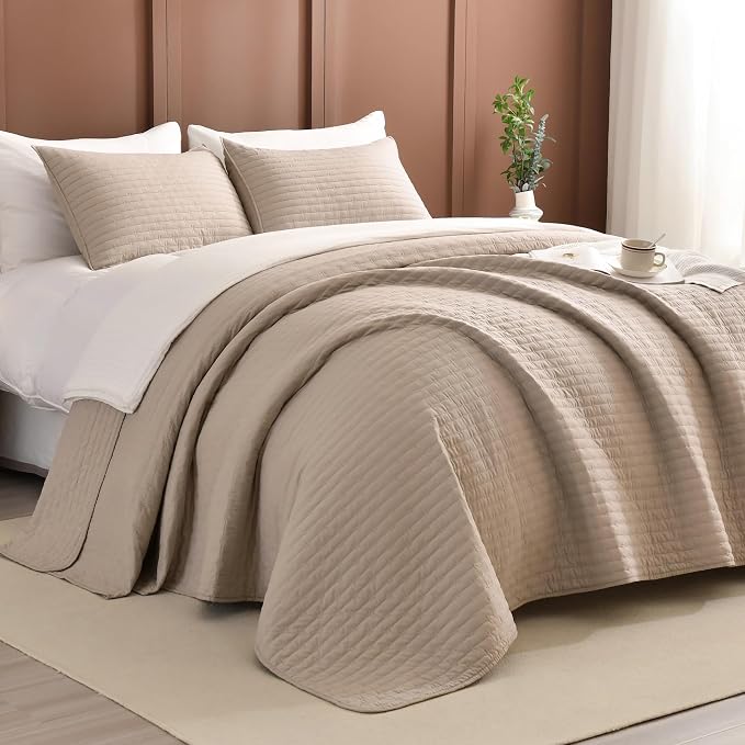 Lady Ann Oversized King Quilt Bedspread Set 128x120, 3 Pieces Extra Large by LadyAnn