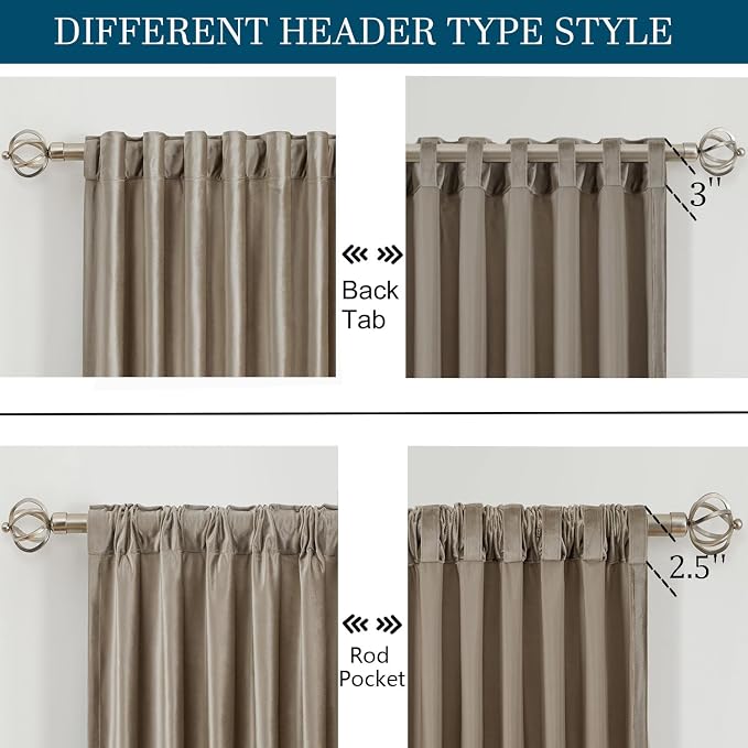 PRIMROSE Taupe Curtains 120 inch - Image 2