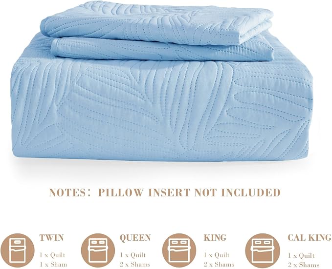 Exclusivo Mezcla 3-Piece King Quilt Bedding Set, Soft Microfiber Bedspreads | - Image 6