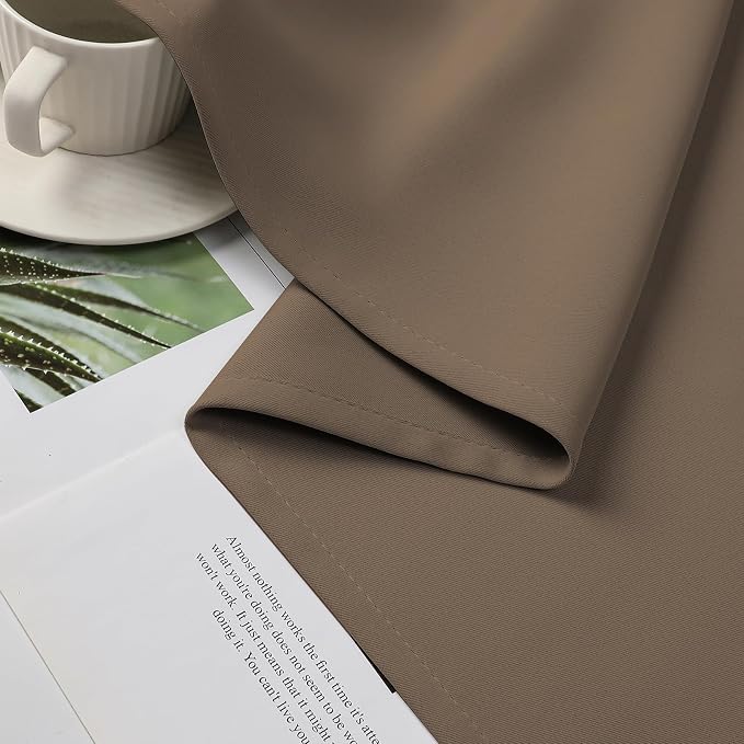 CUCRAF Khaki Blackout Curtains 84 inch Length 2 Panels Set, Room Darkening - Image 10
