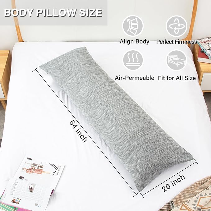 1 MIDDLE ONE Body Pillow, Cooling Memory Foam Body Pillows - Image 4