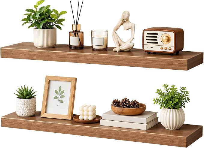 HOOBRO 31.5" Floating Shelves for Wall, for Wall Decor Storage in Bathroom - Image 9