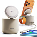4 in 1 Qi2 Magnetic Wireless Charging Station, 15W Fast Charger by THREEKEY