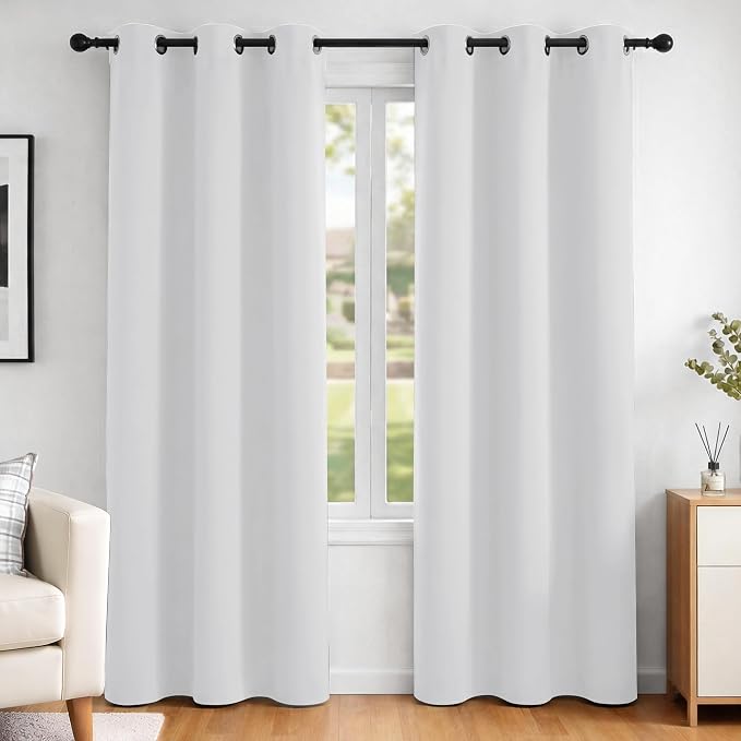 Deconovo Blackout Curtains for Bedroom and Living Room 45 Inches Long | Black by Unknown
