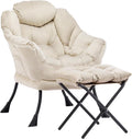 Lazy Chair with Ottoman, Comfy Reading Chair, Lounge Chair by Aunekiv