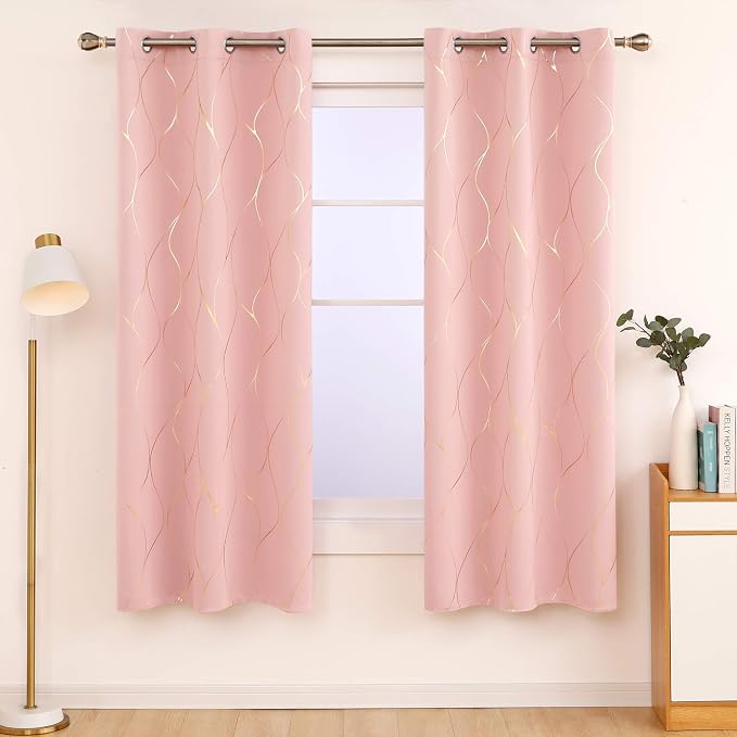 Deconovo Curtains for Living Room, Pattern Blackout Curtains 72 Inches Long | - Image 2