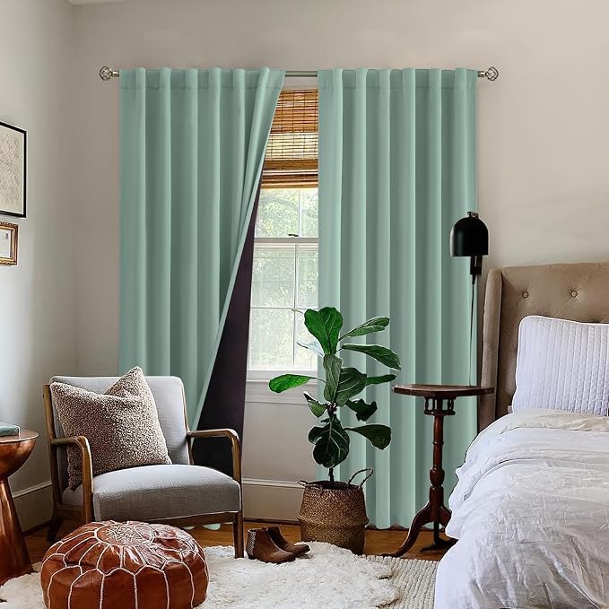 BGment Blackout Curtains with Thermal Insulation Liner Curtains 90 Inches Long - Image 9