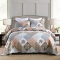 3-Piece Queen Quilt Set Quilted Bedspread Lightweight Reversible Coverlet Set by Travan