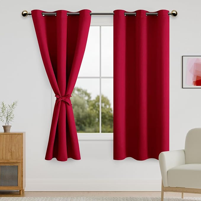 DWCN Blackout Curtains with Tiebacks by DWCN