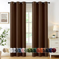 MIULEE Blackout Curtains for Bedroom 2 Panels 40 x 72 Inch Long Brown | Thermal by MIULEE