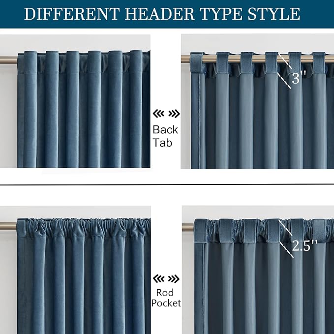 PRIMROSE Velvet Curtains 84 inch Long - Image 2