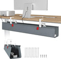 Univivi No Drill Under Desk Cable Management Tray, 36 inch Cable Management | by Univivi