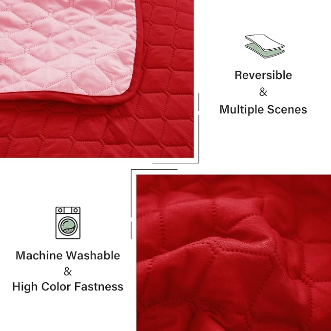 Exclusivo Mezcla Reversible Twin Quilt Bedding Set, Soft Microfiber, All Season - Image 6