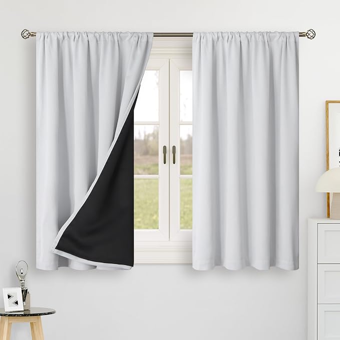 BGment 100% Blackout Curtains 40 Inch Length - Image 2