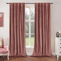 BGment Dusty Rose Pink Velvet Curtains 84 inches 2 Panels by BGment