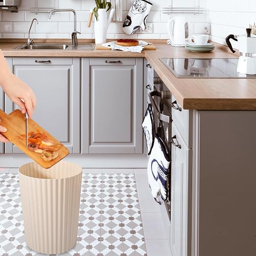 JiatuA Small Trash Can Plastic Wastebasket Round Garbage Container Bin - Image 4