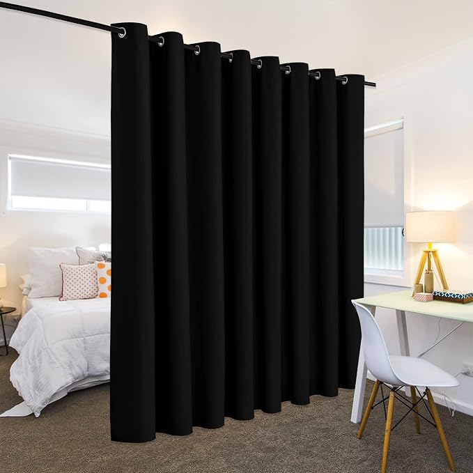 RYB HOME Extra Wide Curtains for Bedroom Closet Office Living Room Divider | - Image 3