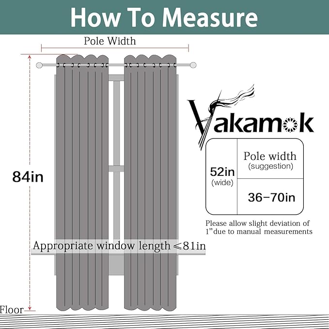 Yakamok Room Darkening Curtains 52x84 inch Length Dark Teal-Living Room | 2 - Image 7