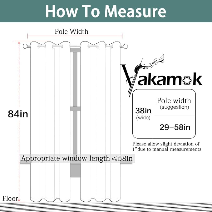 Yakamok Blackout Curtains 38x84 inch Lilac Thermal Drapes-Bedroom | 2 panels - Image 7