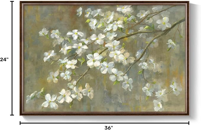Framed Vintage Floral Wall Art, Rustic Retro Flower Picture - Image 10