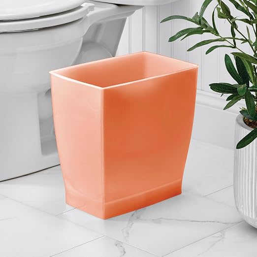 iDesign Small Plastic Bathroom Trash Can, - Image 3