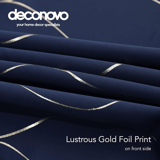 Deconovo Curtains for Living Room, Pattern Blackout Curtains 72 Inches Long | - Image 8