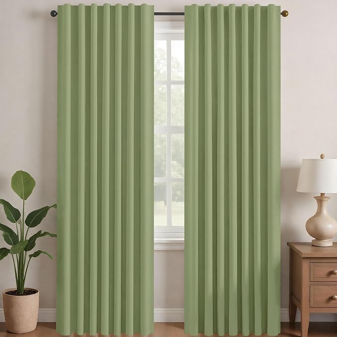 Deconovo Blackout Curtains for Bedroom, Living Room Curtains 63 Inches Long | by Unknown
