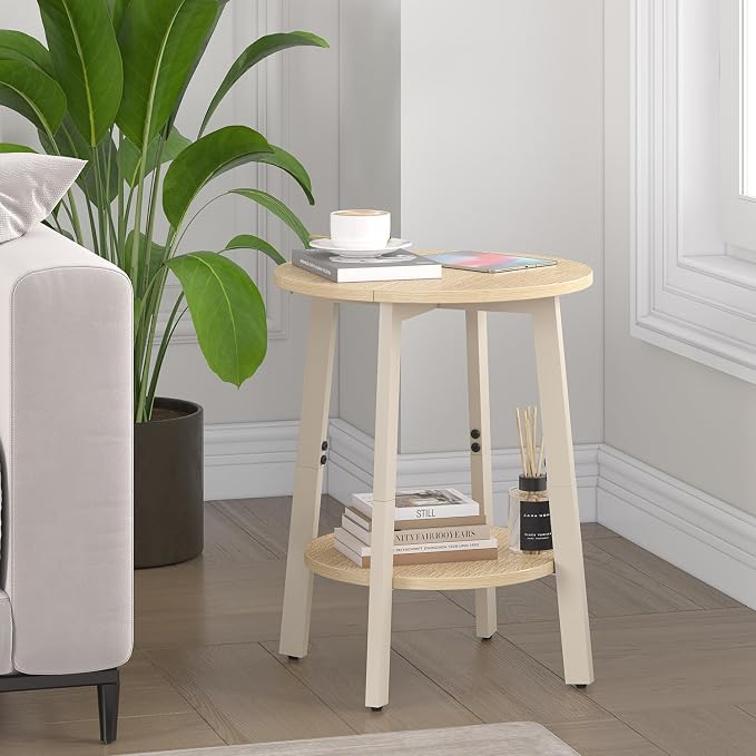 sthmec Side Table, Small Round End Table - Image 2